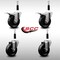 Service Caster 4'' SS Phenolic Swivel 7/8'' Expand Stem Caster Set 2 Total Lock Brakes, 4PK SCC-SSEXTTL20S414-PHS-2-S-2-78 - alternate 3